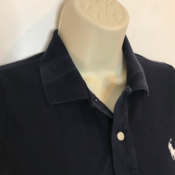 Polo Ralph Lauren T-shirt Dress SMALL S Navy Blue Fit & Flare Cotton Stretch - Picture 5 of 9